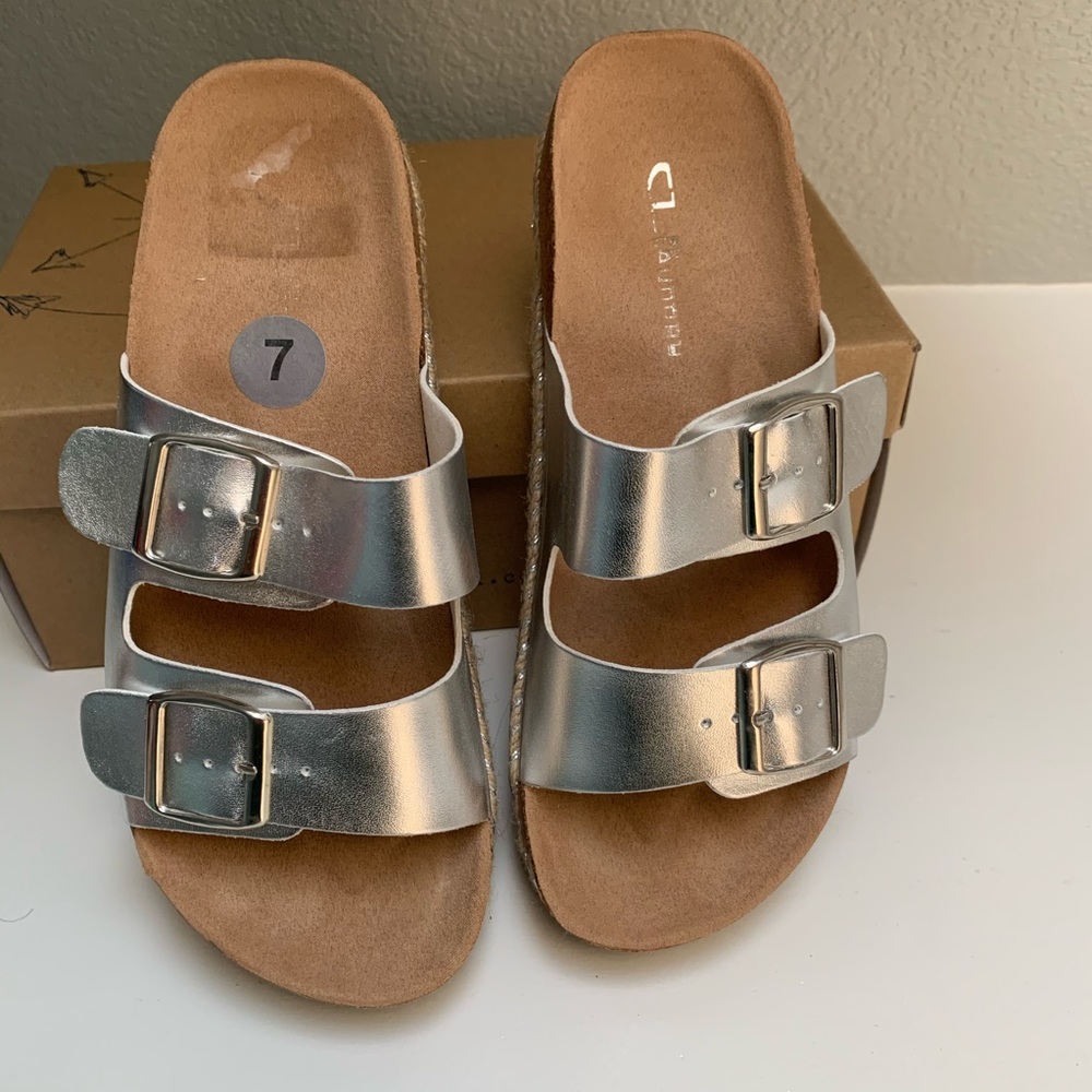 Chinese laundry sandals silver size 7